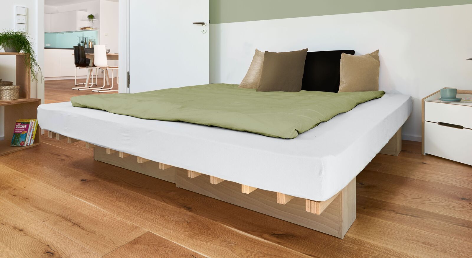 Bettsystem Tojo V aus natürlichem Holz