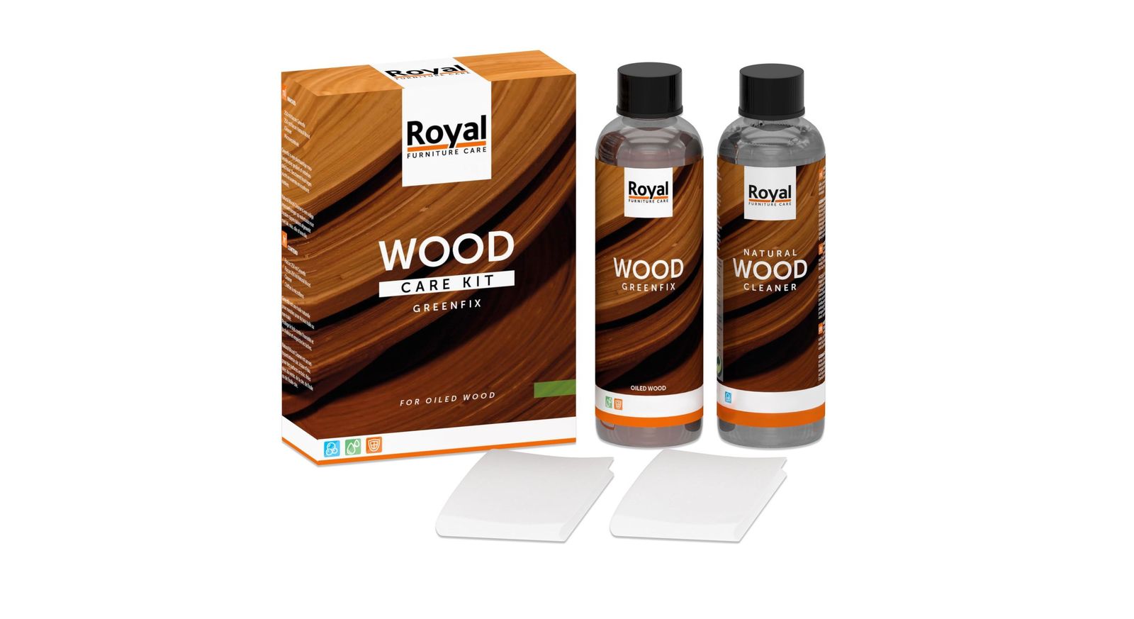 Preiswertes Holzpflegeset für geölte Oberflächen inklusive Reinigungstuch