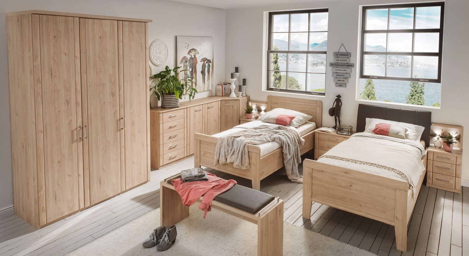 Komfort-Einzelbett Herdorf mit passenden Schlafzimmermöbeln