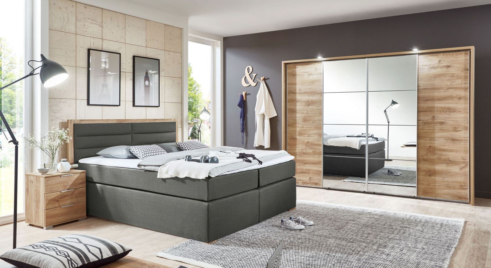 Preiswertes und stilvolles Komplett-Schlafzimmer Rovito