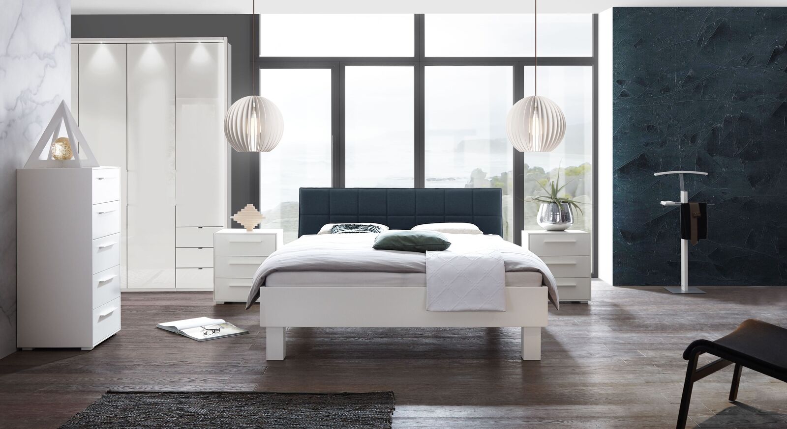 Modernes Schlafzimmer Linnea in Weiß