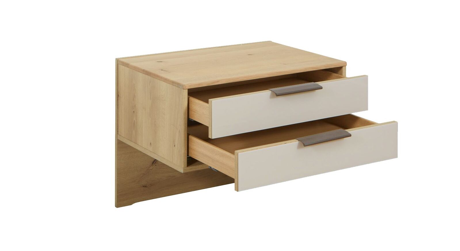 Nachttisch Aluna mit zwei komfortablen Schubladen