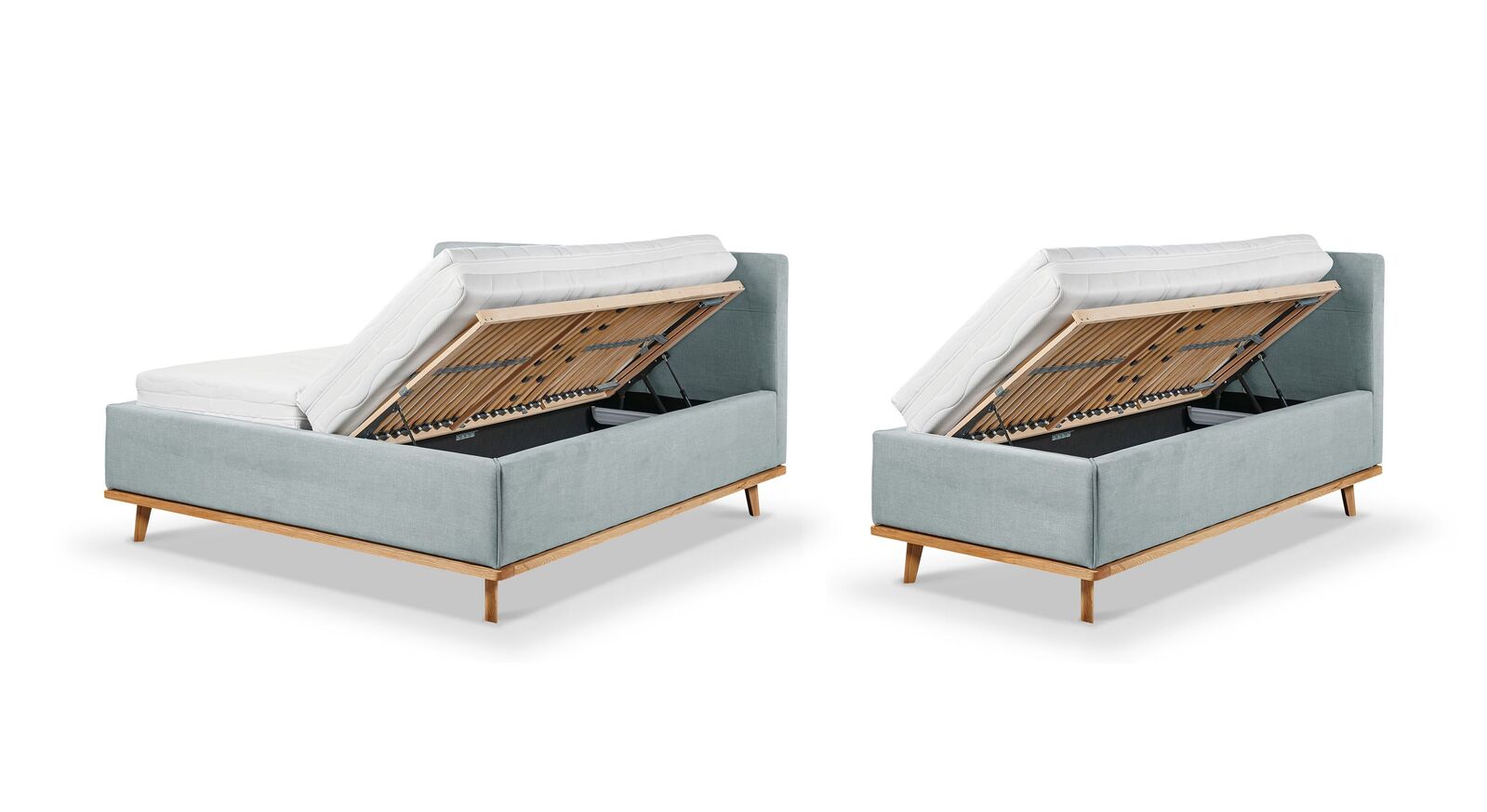 Varianten der Bettkasten-Öffnungen für Polsterbett Delphi