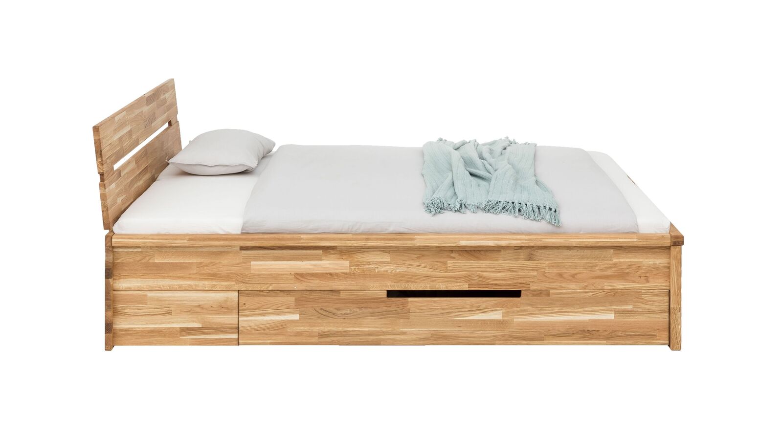 Stilvolles Schubkasten-Bett Sumaß mit Blende
