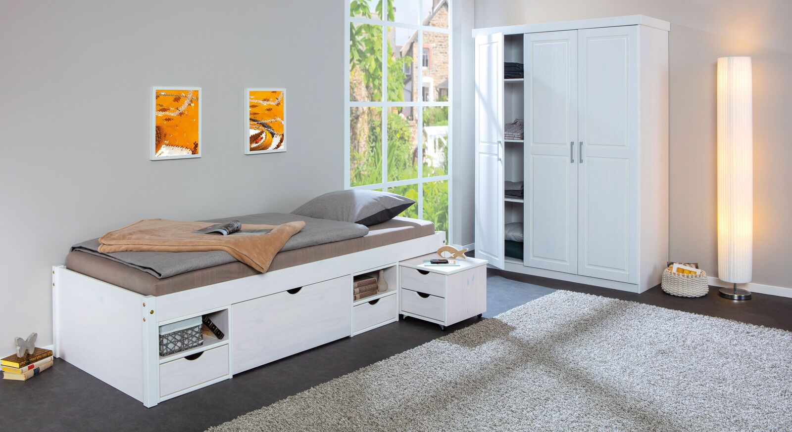 Schubkasten-Einzelbett Göteborg mit passenden Produkten
