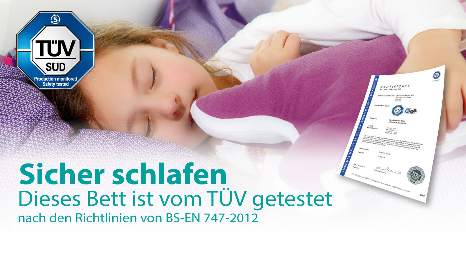 TÜV-Zertifikat LIFETIME für sicheres Schlafen