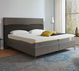 TEMPUR Bett Relax Texture mit farbigem Webstoffbezug