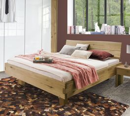 Bett Andau Komfort aus geöltem Wildeichenholz