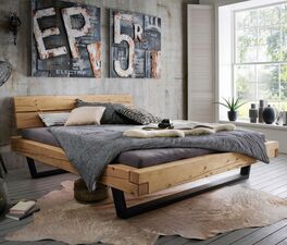 Stylisches Bett Galja mit gestecktem Holzrahmen