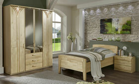 Birke Schlafzimmer-Möbel Bett und Kleiderschrank
