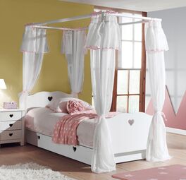 Romantisches Himmelbett Asami für Mädchen-Zimmer