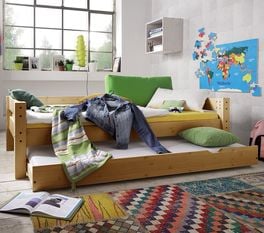 Stabiles Ausziehbett Kids Dreams mit 2 Schlafplätzen in gelaugt/geölt