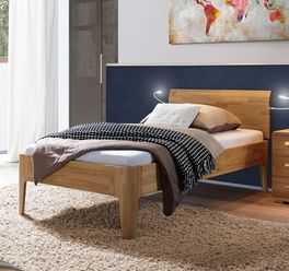 Komfort-Einzelbett Baleira aus geöltem Echtholz