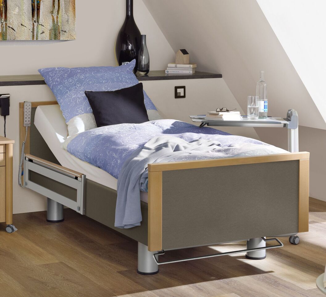 Komfortbett mit Pflegebett-Funktion Sylt aus Buche Massivholz
