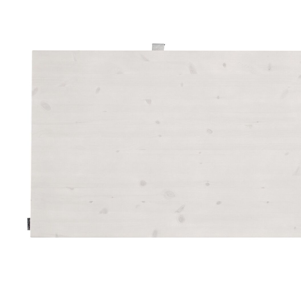 Weiß lasierte LIFETIME Hochbett-Schreibtischplatte mit Maserung
