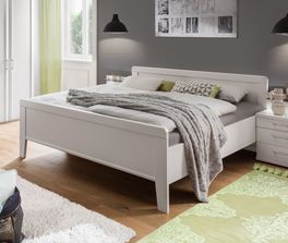 Preiswertes Komfort-Doppelbett Calimera in Weiß