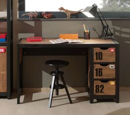 Schreibtisch Belis Schubladen mit Griffmulden