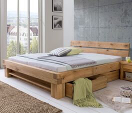 Schubkasten-Bett Tomba aus hochwertigem Massivholz