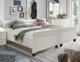 Senioren-Doppelbett Calimera in modernem Weiß