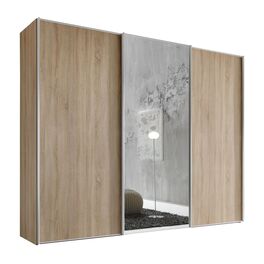 STAUD Schwebetüren-Kleiderschrank Sinfonie Plus 02 Holz-Dekor mit großer Spiegelfront