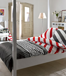 Bettwäsche im Schlafzimmer