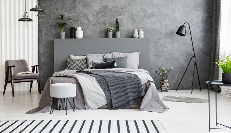 Graue Farben für eine Einrichtung nach Lagom