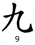 Chinesische Zahlen - 9