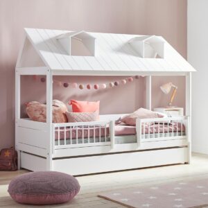LIFETIME Hausbett Ferienhaus Kiefer Massivholz mit Lattenrost
