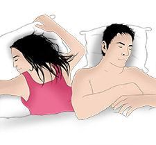 Einschlafposition Schere