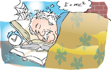 Zeichnung eines schlafenden Mannes