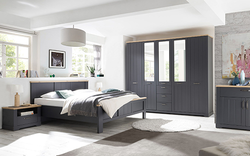 Schlafzimmer in Grau