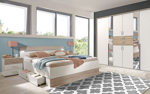 Schlafzimmer in Pastellfarben